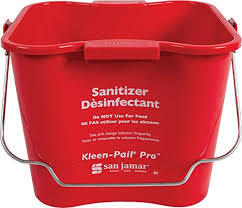 KLEEN PAIL FOR SANITIZER 8 QUART RED     12EA